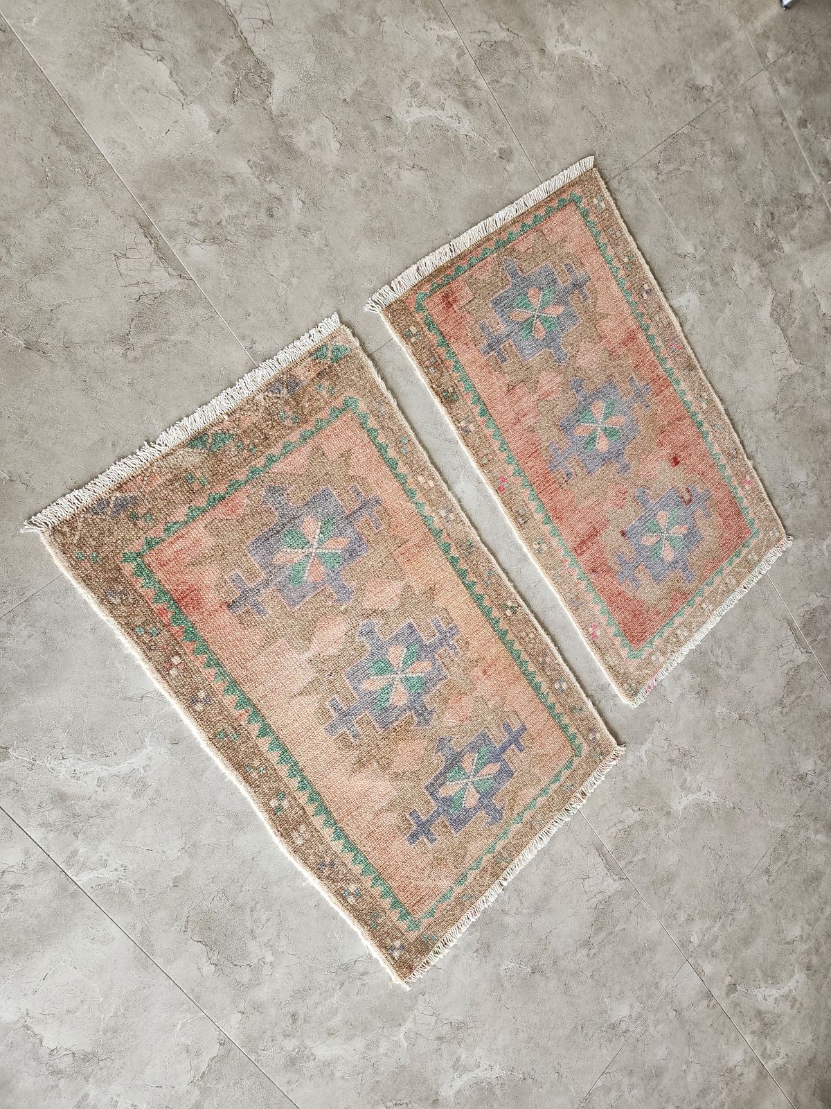 1960s Small Traditional Oriental Style Turkish Rug   Set Of 2 photo vinterior