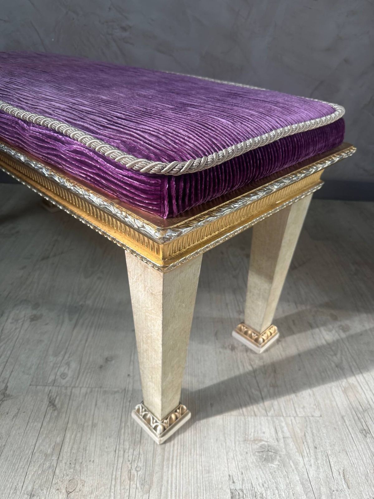 Louis XIV Style Bench, 1980s, Vintage photo vintage