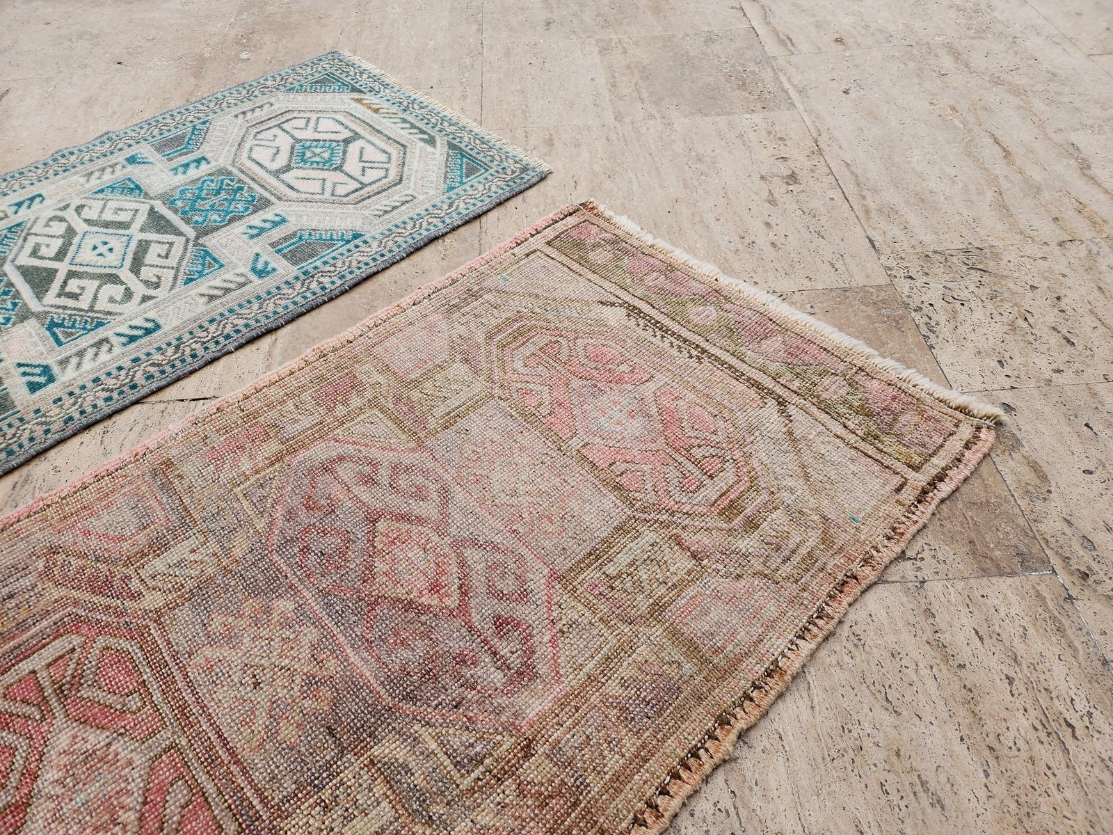 1980s Petite Turkish Hand Knotted Wool Rugs   A Pair photo vinterior