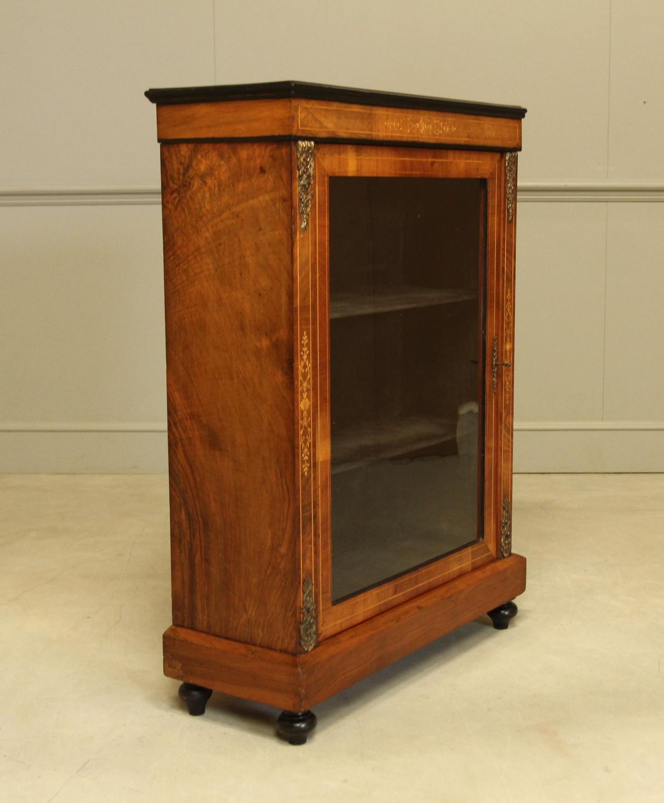 A Victorian Walnut Pier Display Cabinet photo Furniture