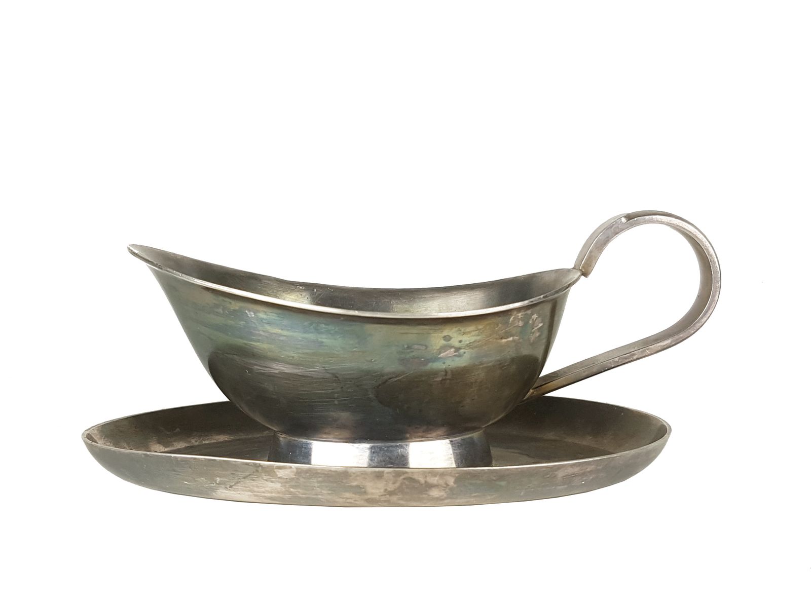 photo vinterior Silver Plated Milk Jug And Gravy Boat By Gio Ponti For Calderoni, 1930s, Set Of 2