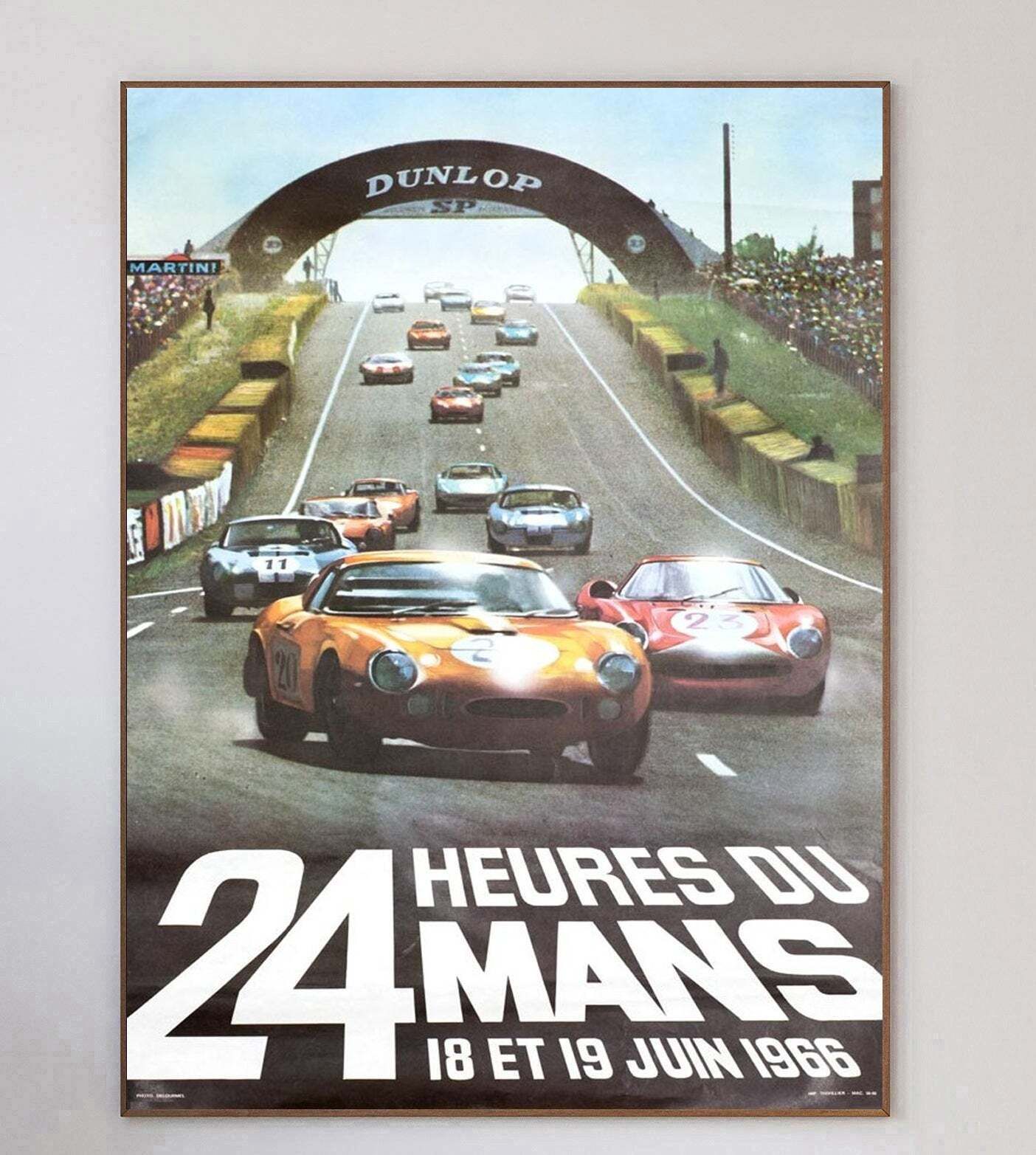1966 Le Mans 24 Hours Original Vintage Poster photo 542.0