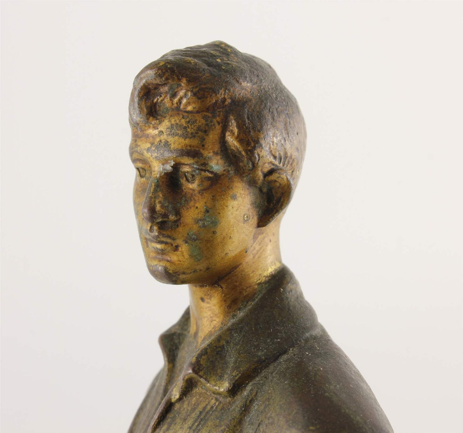 photo buy Bergman Bronze Footballer Statue. Soccer Player Football Figure C1890.