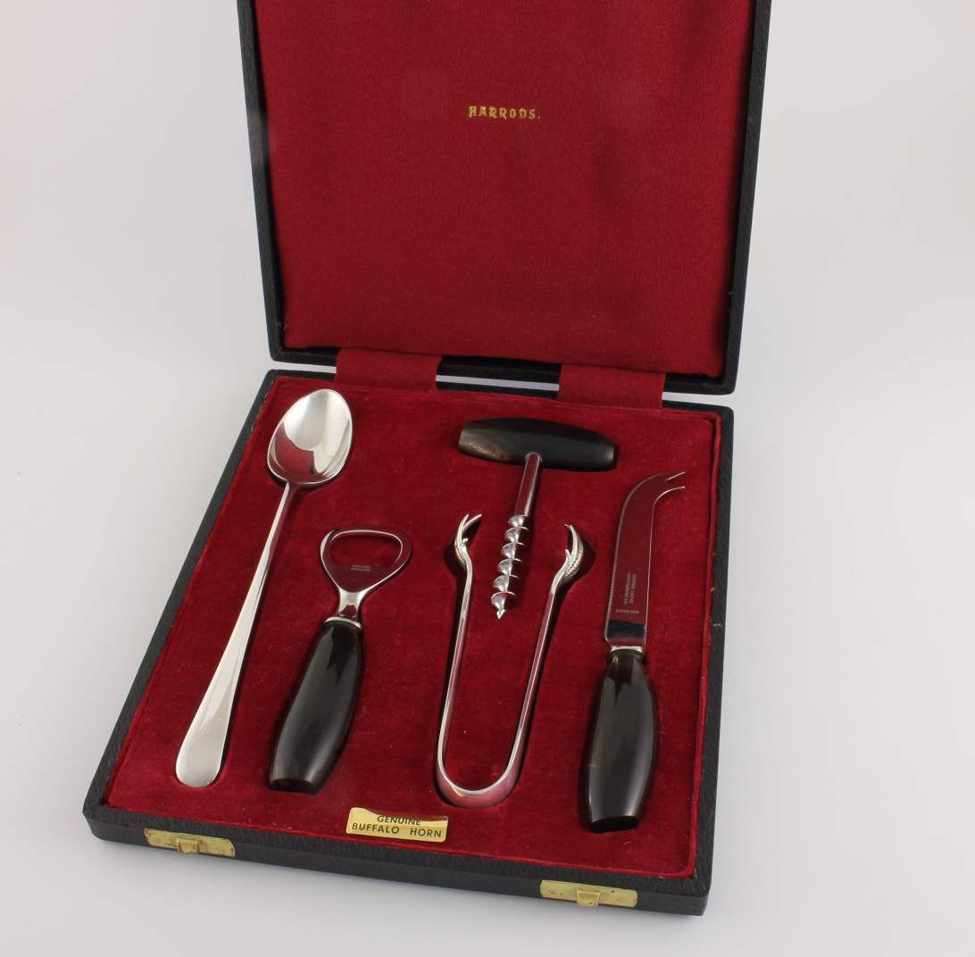 Home Decor Harrods Bartender Cocktail Tool Accessory Set. Corkscrew, Bottle Opener. photo