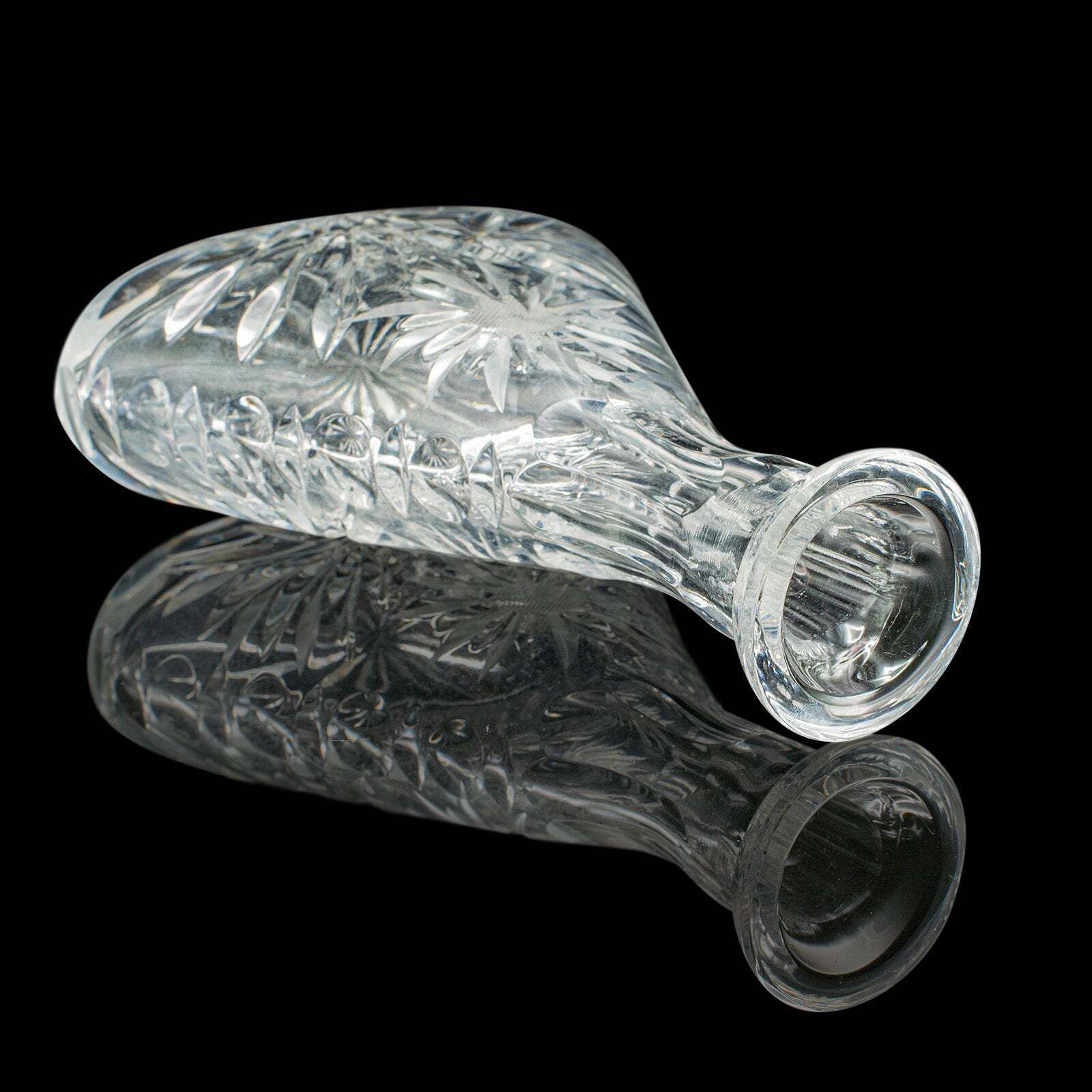 photo furniture Vintage Sherry Decanter, English, Cut Crystal Glass, Spirit Vessel, Wine, C.1970