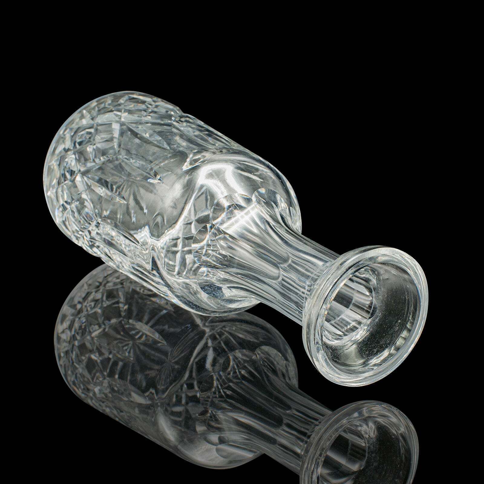 photo furniture Vintage Claret Decanter, English, Cut Crystal Glass, Spirit Vessel, Circa 1970