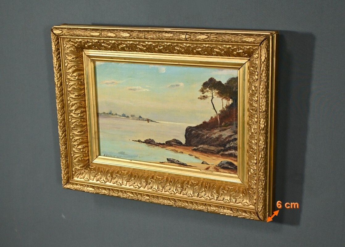 photo vintage Oil Painting, Signed A.Derémy – 1902
