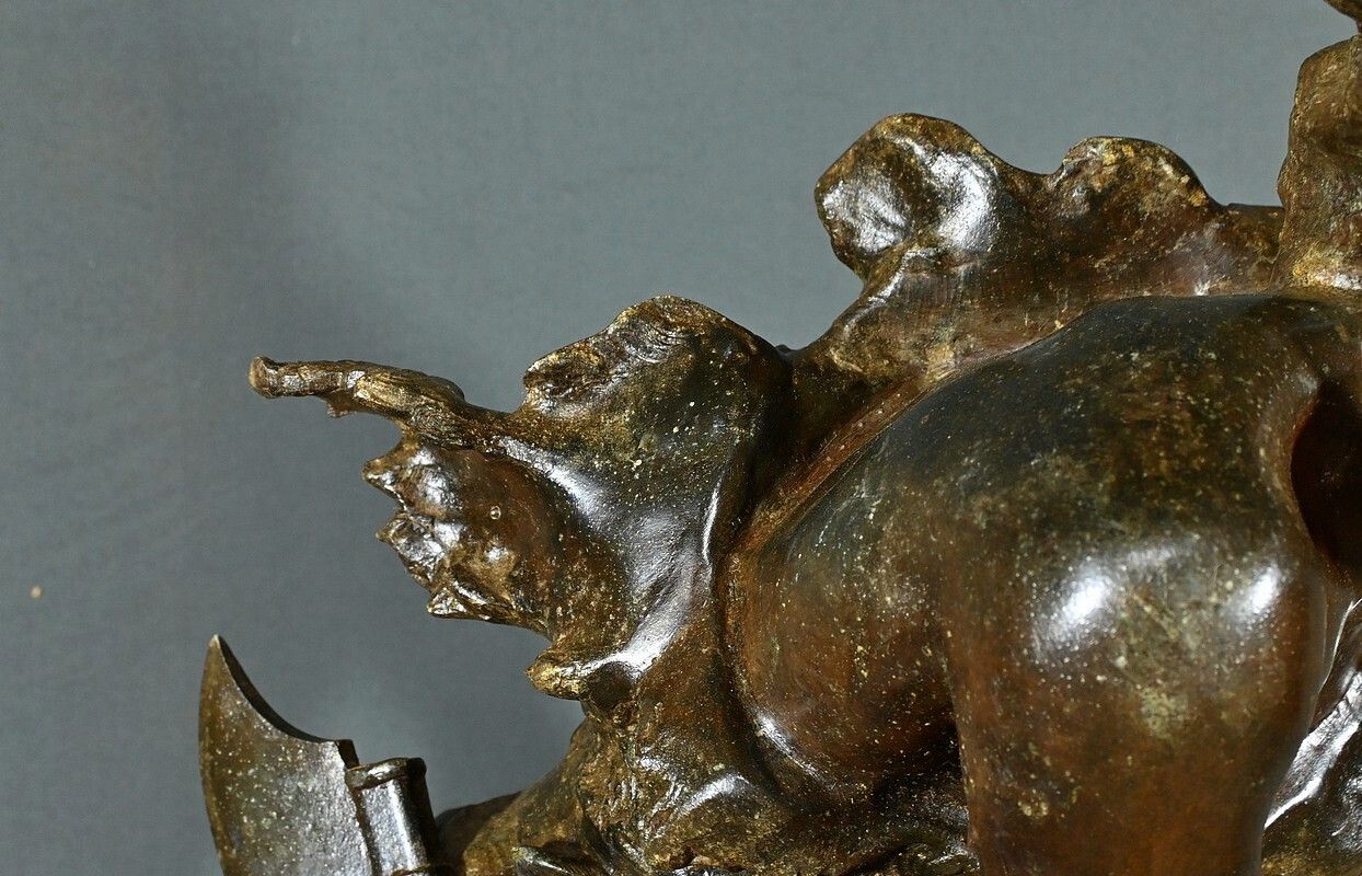 photo furniture Important Regulates Mounted In "Pirate On The Lookout" Lamp, A. Foretay   Early Twentieth