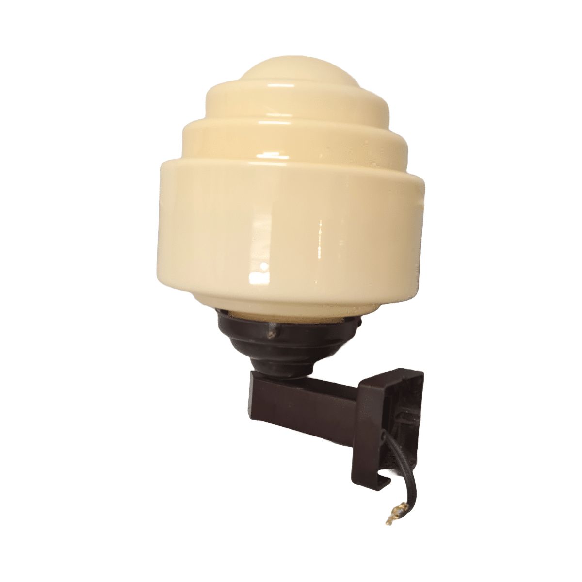 Art Deco Wall Lamp Made Of Glass And Bakelite, 1930s photo 145.0