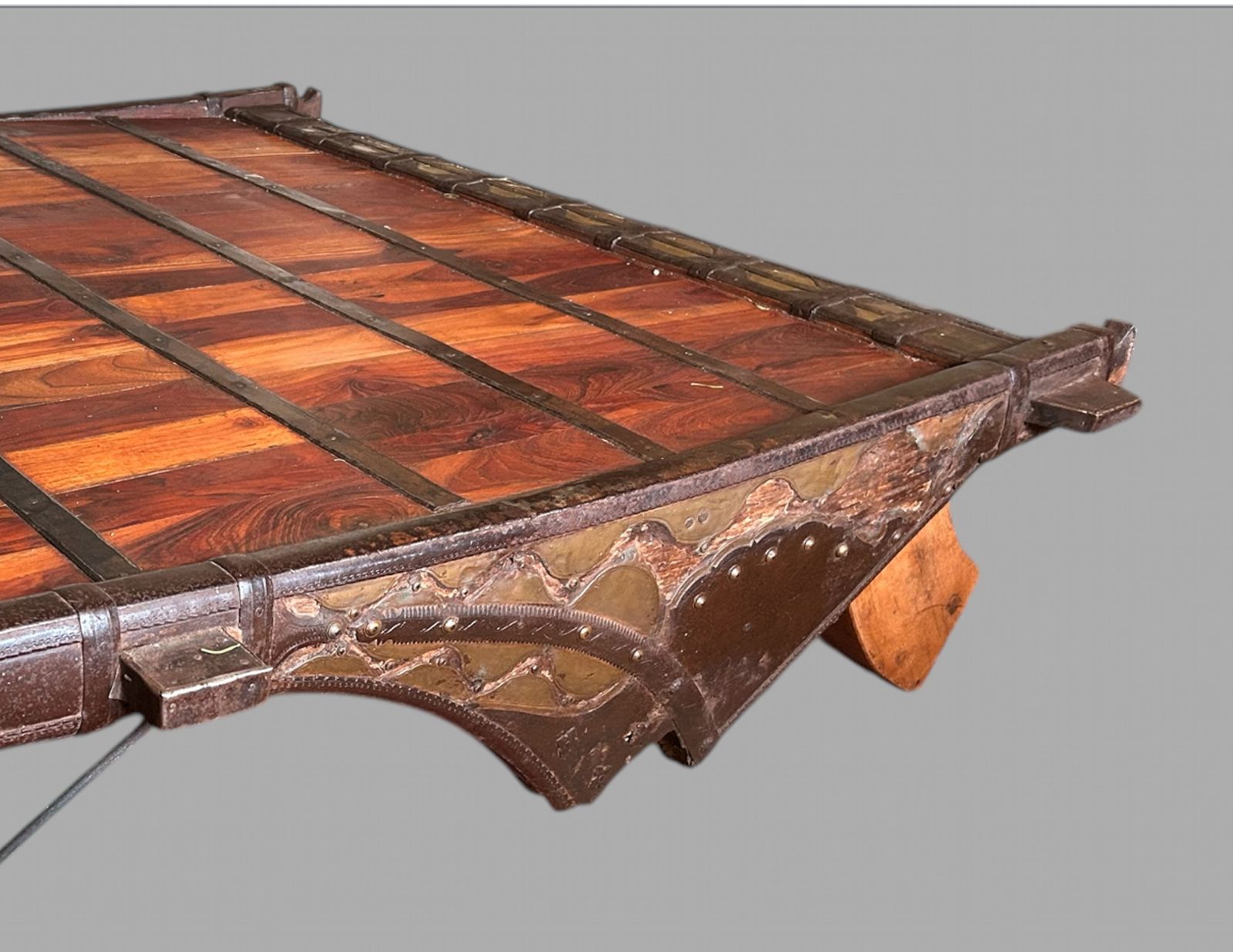 A Largish Attractive Indian Ox Cart Coffee Table photo vintage