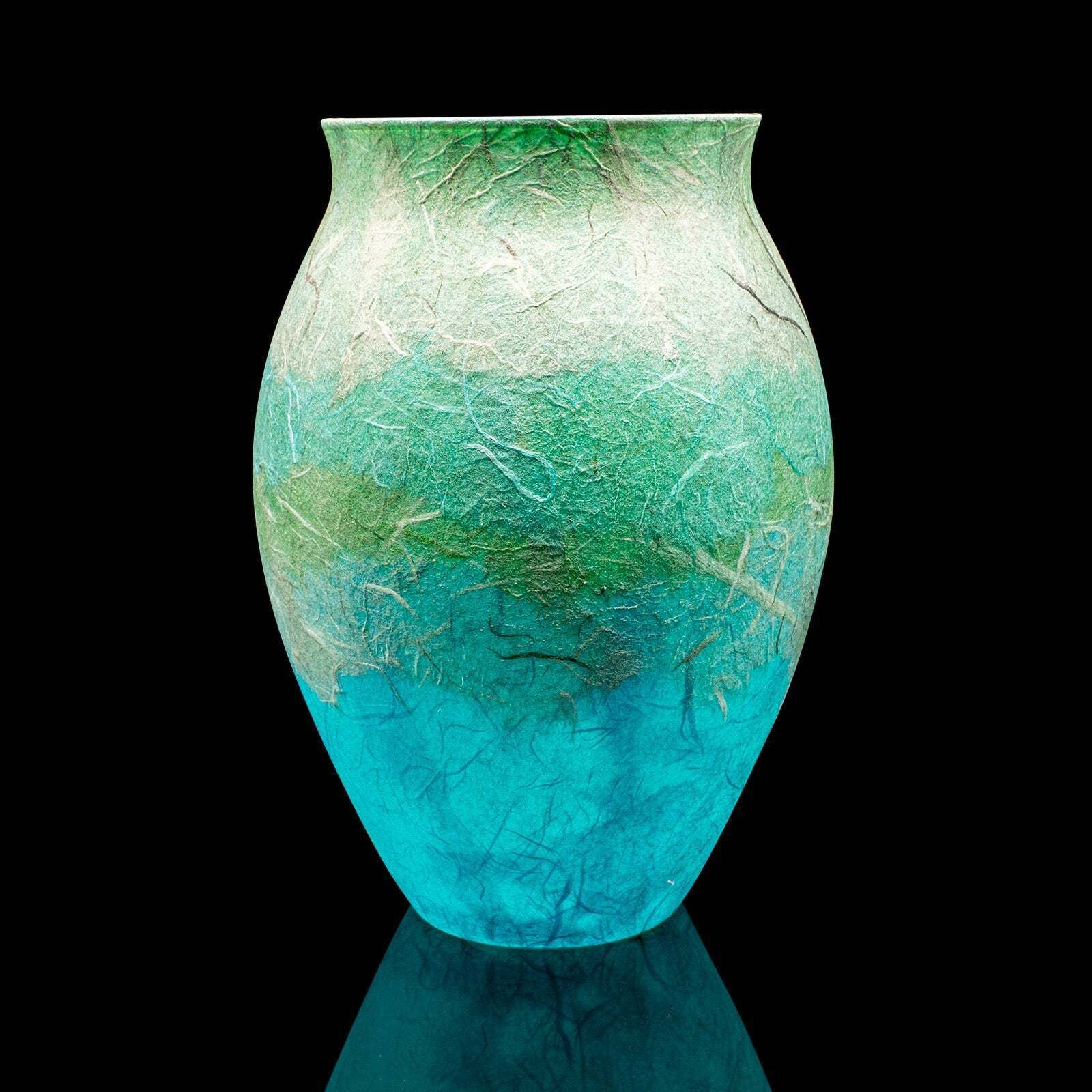 Contemporary Display Vase, English, Art Glass, Straw Silk, Flowers, Decorative photo for sale