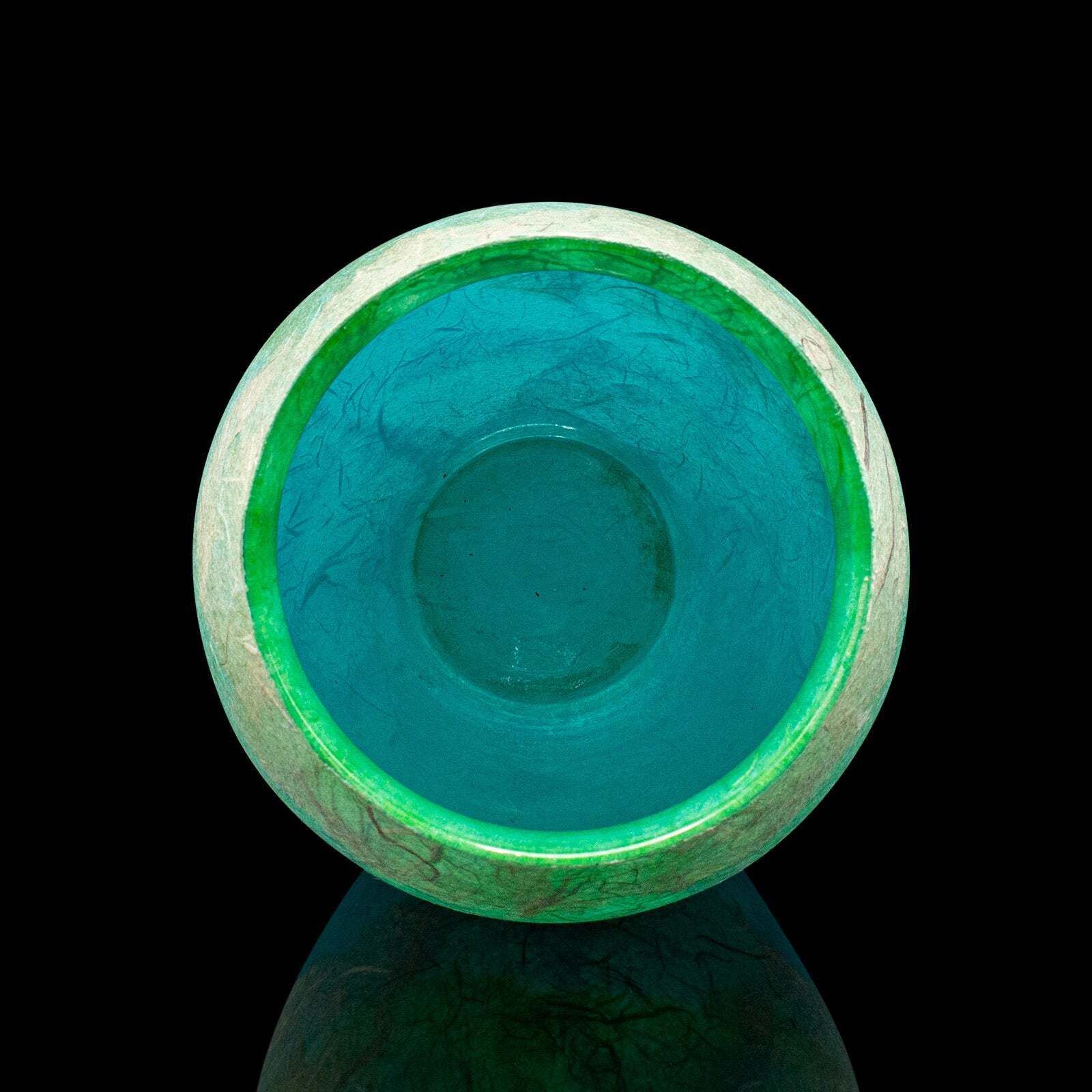 Contemporary Display Vase, English, Art Glass, Straw Silk, Flowers, Decorative photo buy