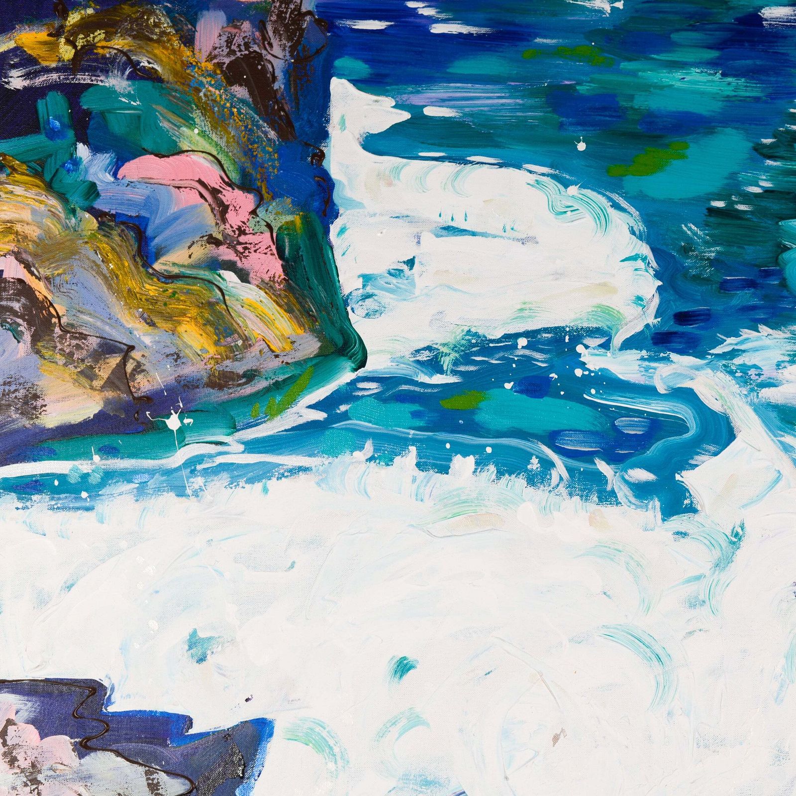Expressief Zeegezicht: Groot Ingelijst Doek   Antoni Ferrer Palero photo Kunst