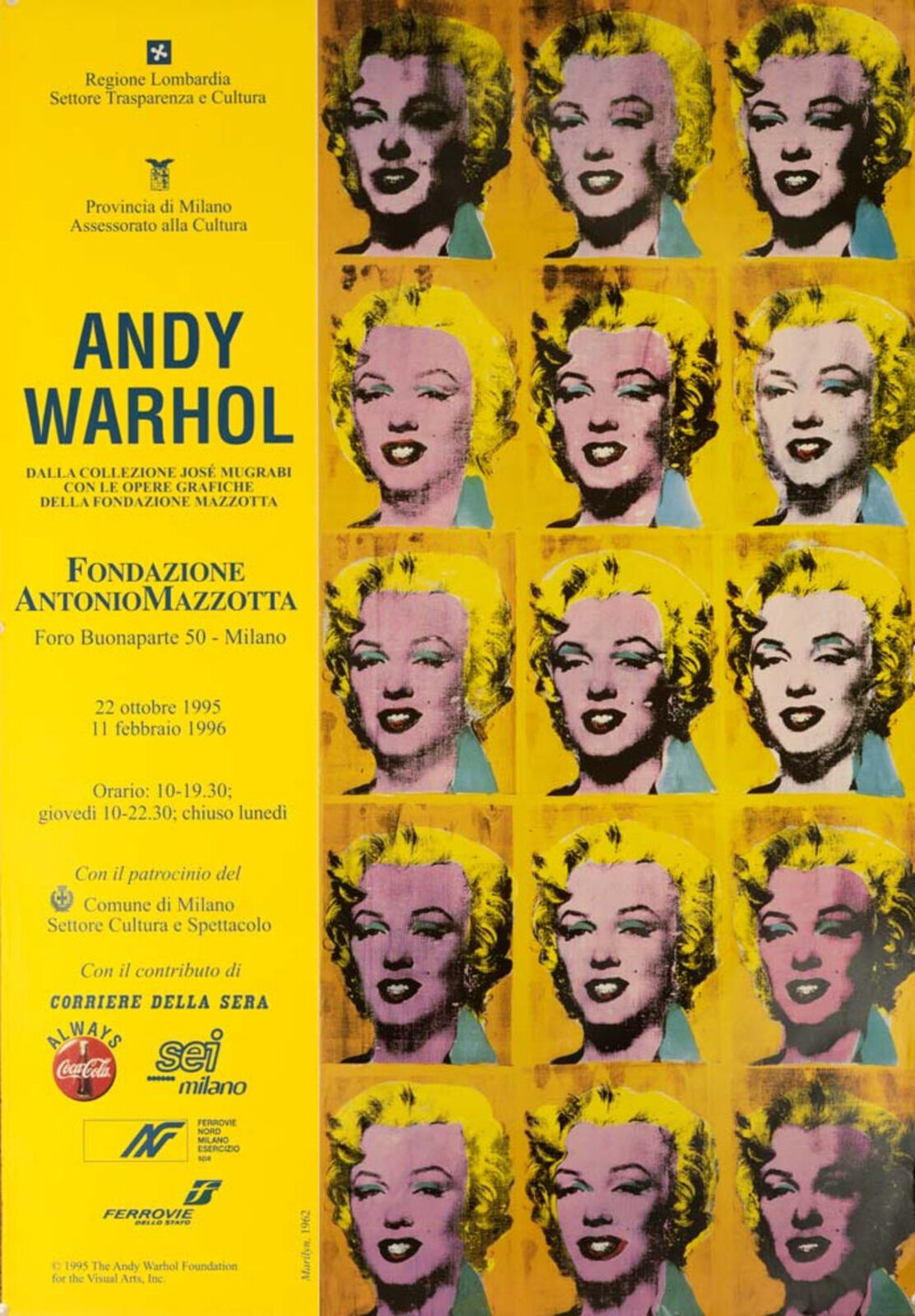 Andy Warhol Marilyn Diptych Original Vintage Pop Art Poster, 1995