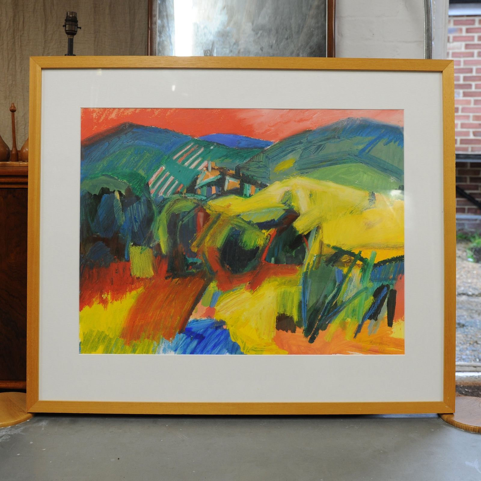 Acrylic & Oil Pastel 'Towards Dauphin', Dated 1998 By Ray Garvey photo Art
