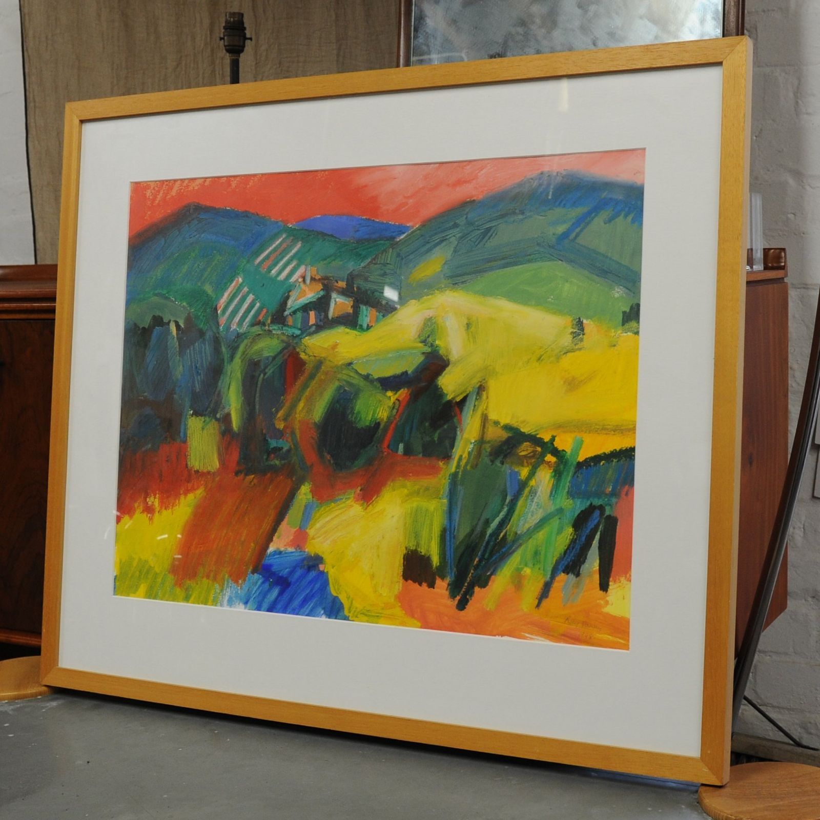 Acrylic & Oil Pastel 'Towards Dauphin', Dated 1998 By Ray Garvey photo vinterior