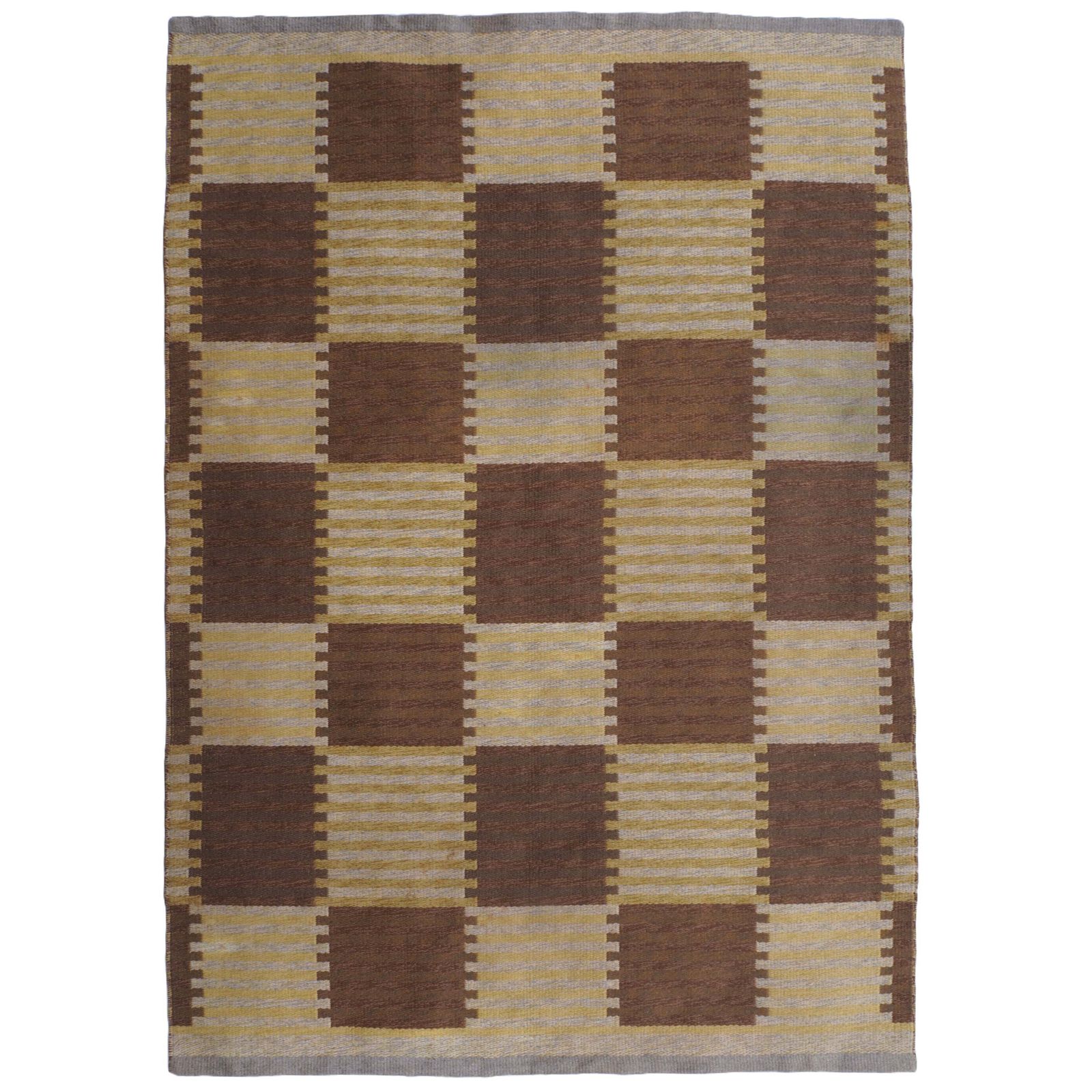 Double Sided Carl Malmsten Swedish Mcm Flatweave Kilim Rug photo furniture