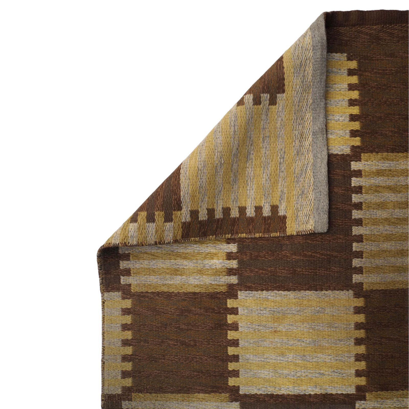 Double Sided Carl Malmsten Swedish Mcm Flatweave Kilim Rug photo 634.0