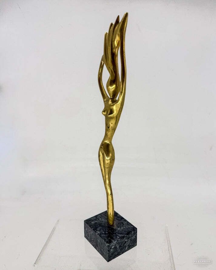 Mid Century Bulgarian Gilded Bronze ‘Dancer’ By Bogdan Bondikov 30cm photo furniture