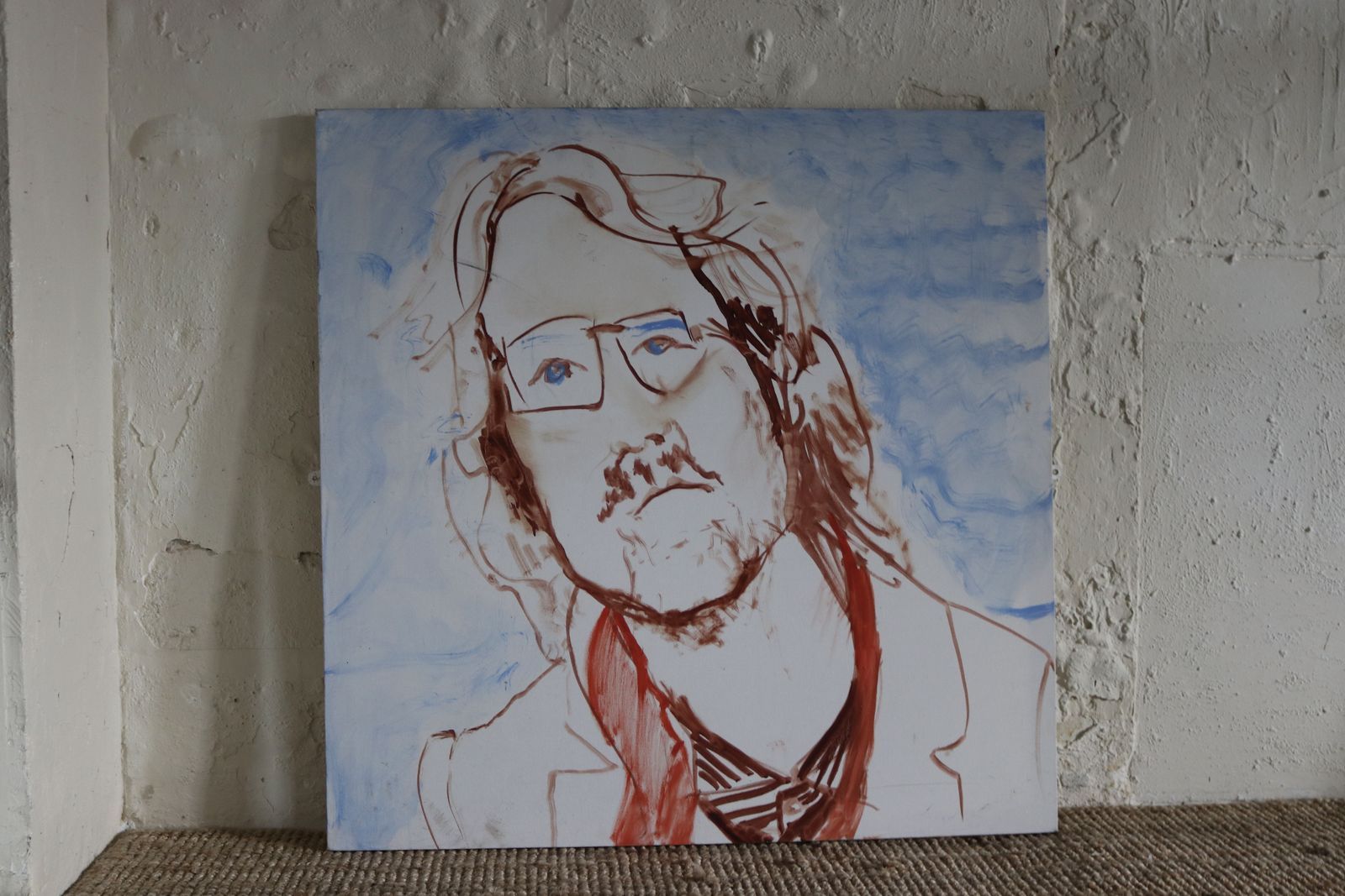 Portrait Of A Man Oil On Canvas photo furniture