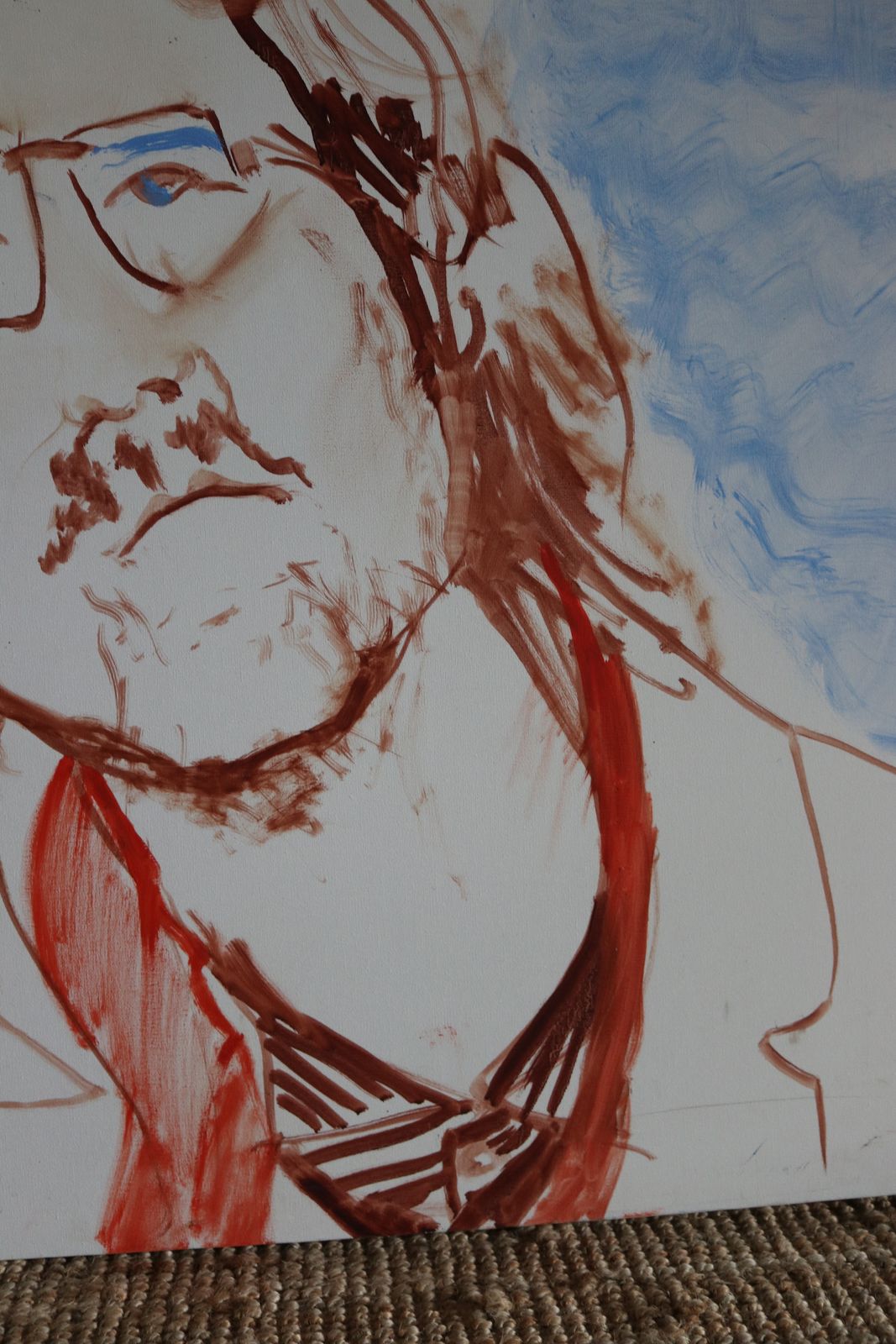 Art Portrait Of A Man Oil On Canvas photo