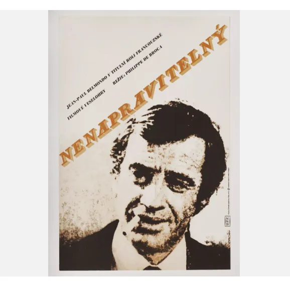 Jean Paul Belmondo Collection 4 X Movie Posters Original Czech Poster Design photo for sale