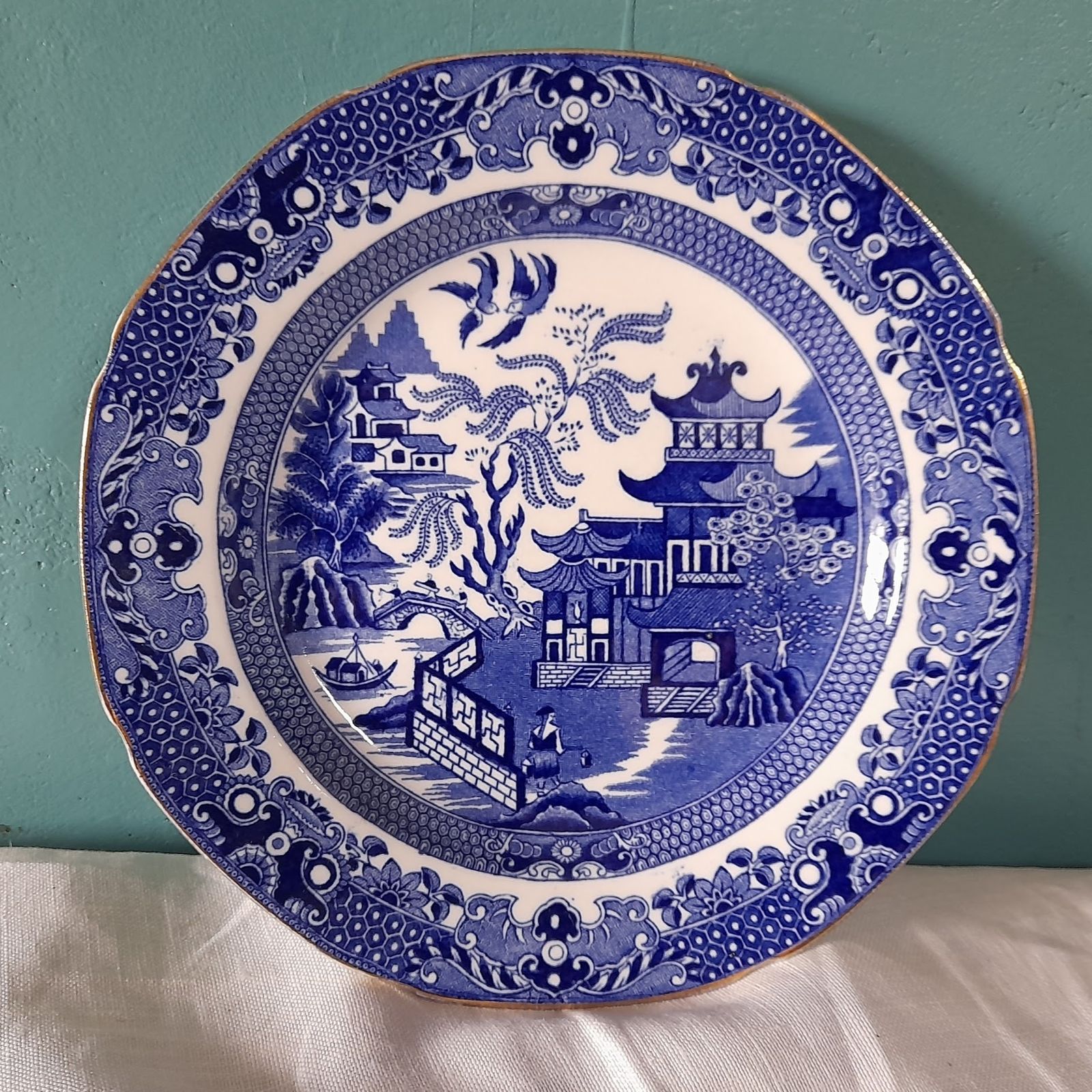 Vintage Burleigh Ware Trio   Teacup, Saucer, And Small Plate   1930s   Made In England photo 110.0