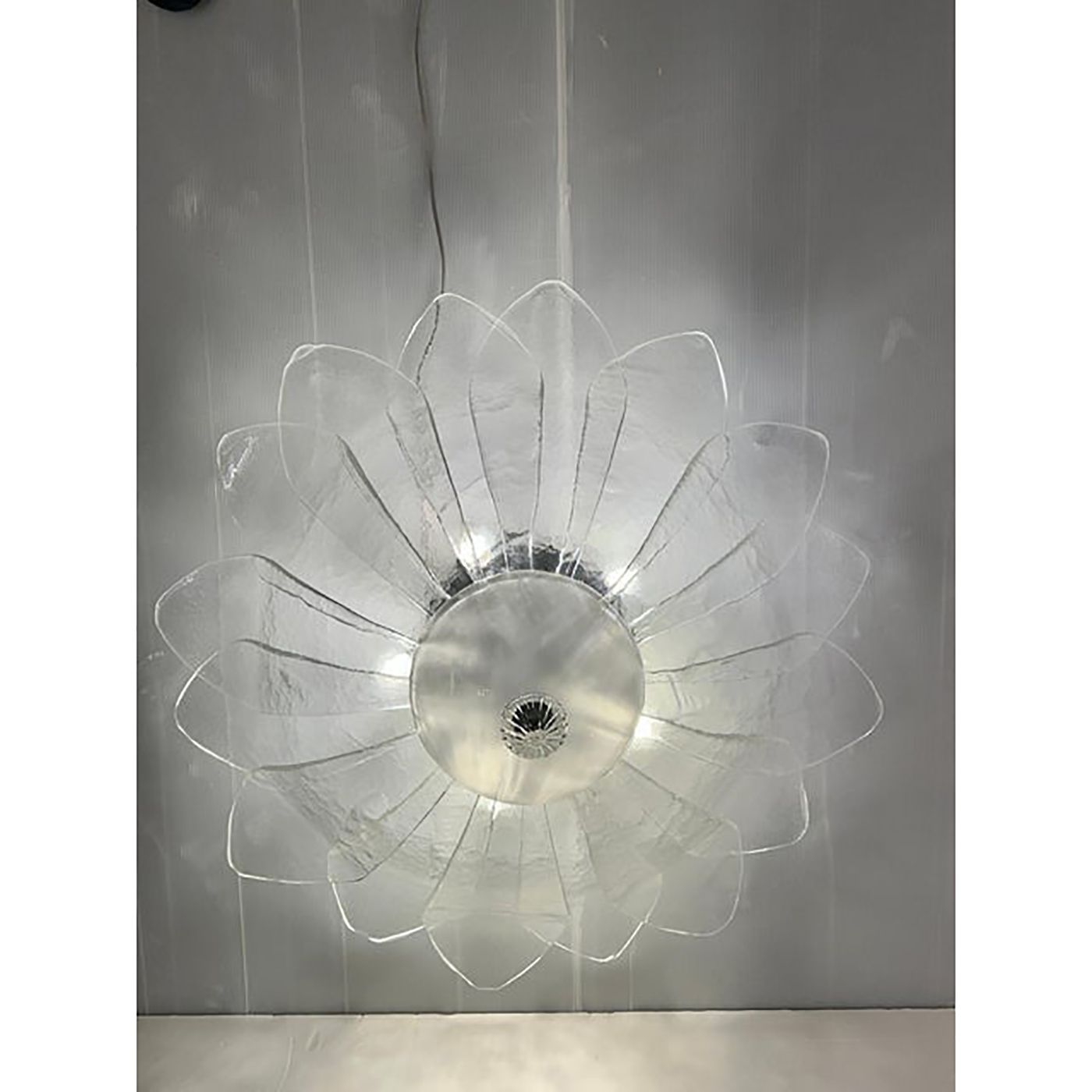 Lighting Lot Of 2 Murano Style Glass Sputnik Chandelier Flush Mount, Mazzega Zuccheri Venini Barovier Style photo