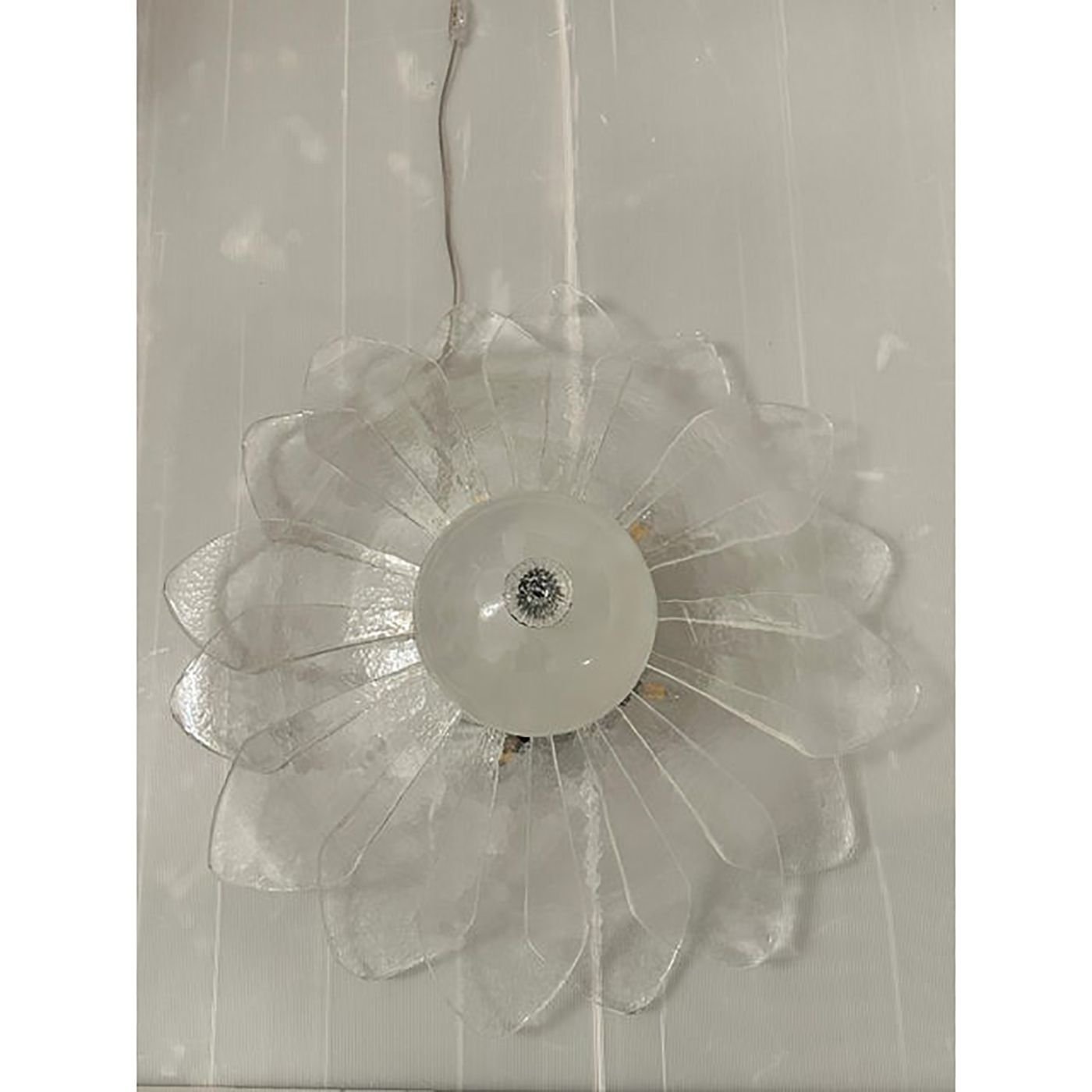 11800.0 Lot Of 2 Murano Style Glass Sputnik Chandelier Flush Mount, Mazzega Zuccheri Venini Barovier Style photo