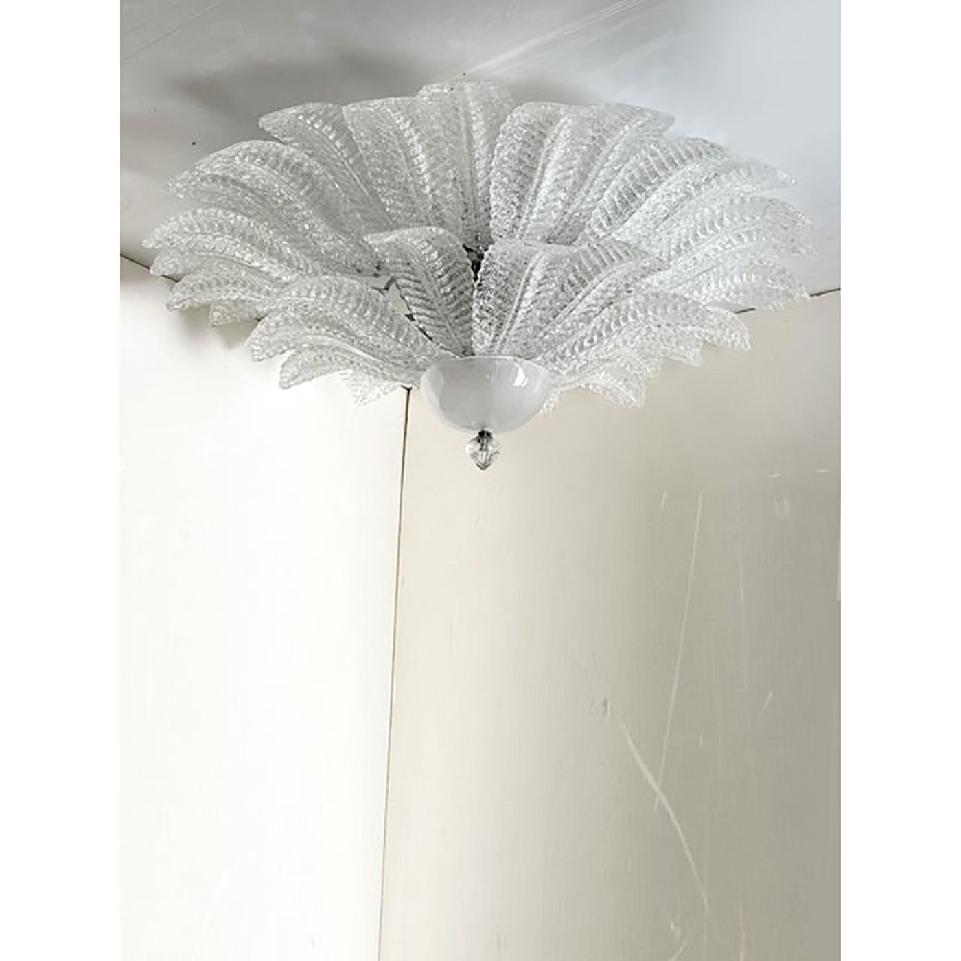 photo furniture Set Of Two Venetian Murano Glass Flush Mount, Mazzega Zuccheri Venini Barovier Style