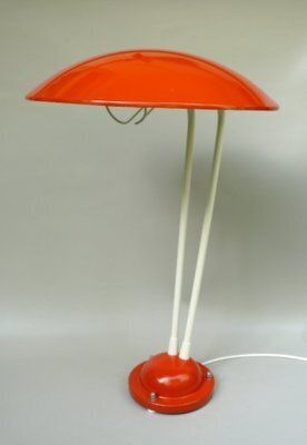 Extraordinary Orange And Light Beige Outdoor Mushroom Lamp From Bega, 1950s photo furniture