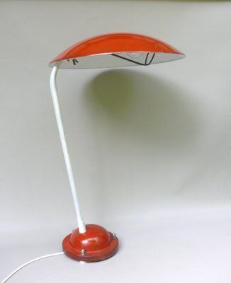 Extraordinary Orange And Light Beige Outdoor Mushroom Lamp From Bega, 1950s photo furniture