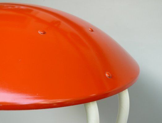 Garden Lighting Extraordinary Orange And Light Beige Outdoor Mushroom Lamp From Bega, 1950s photo