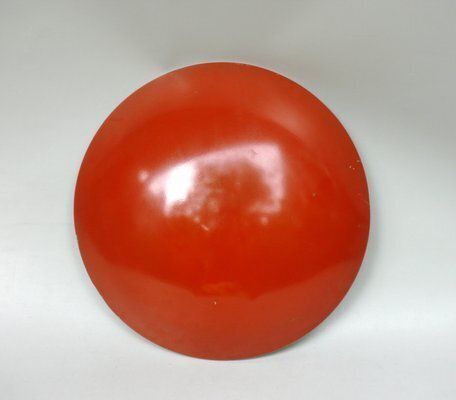 photo for sale Extraordinary Orange And Light Beige Outdoor Mushroom Lamp From Bega, 1950s