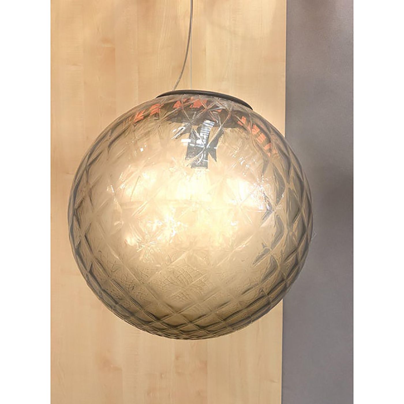 Murano Style Glass Balloton Fume Pendant Sphere photo Lighting
