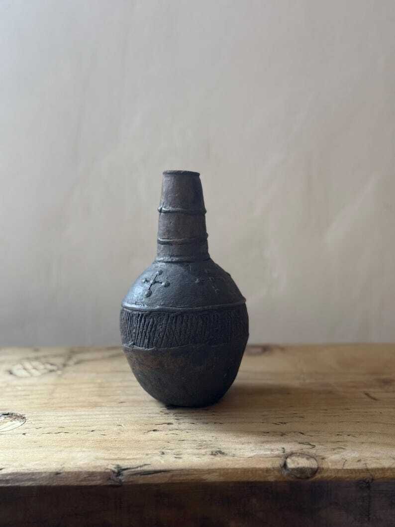 Antique Belgian Congo Vessel, 1900s photo 94.0