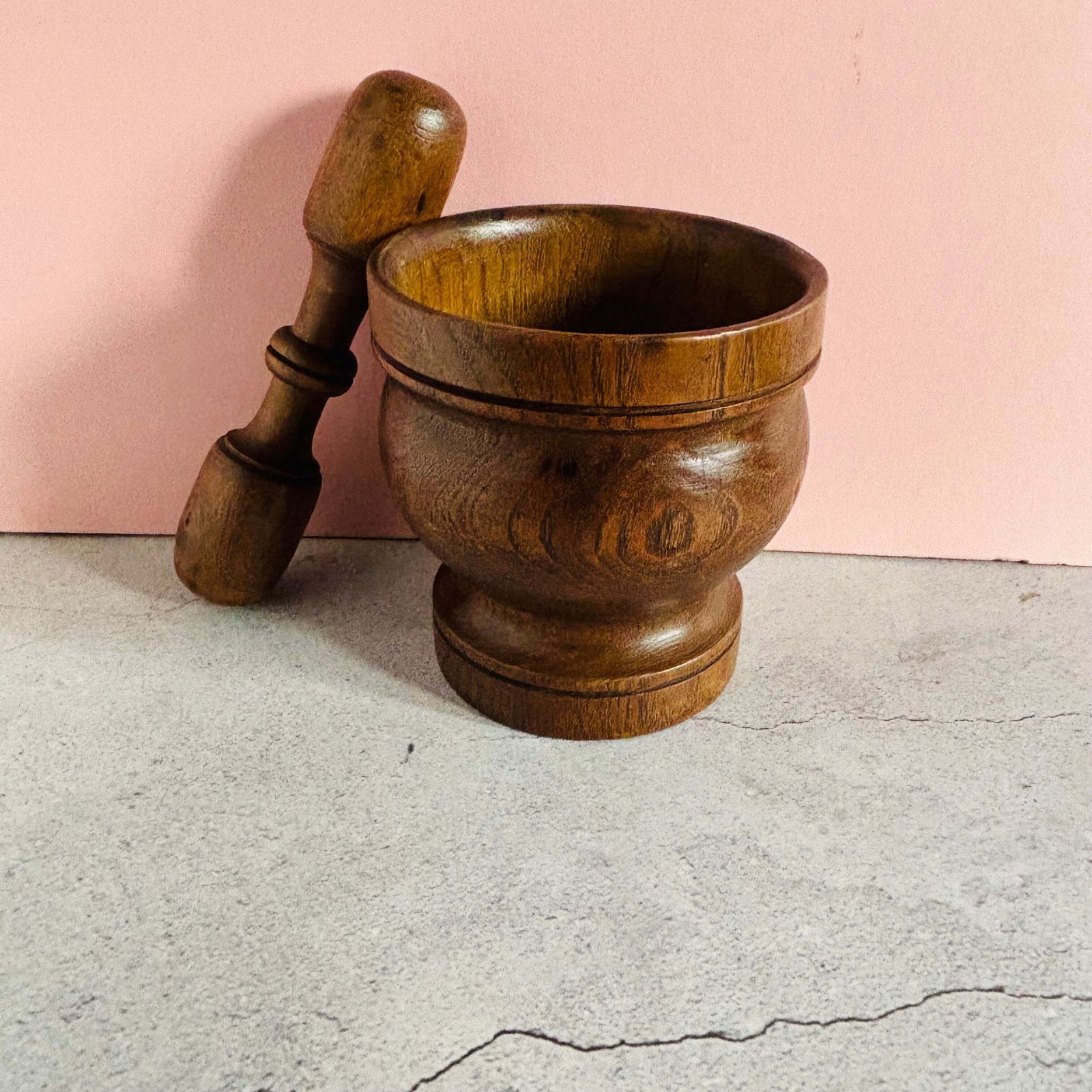 photo buy Antique Wooden English Treen Mortar And Pestle