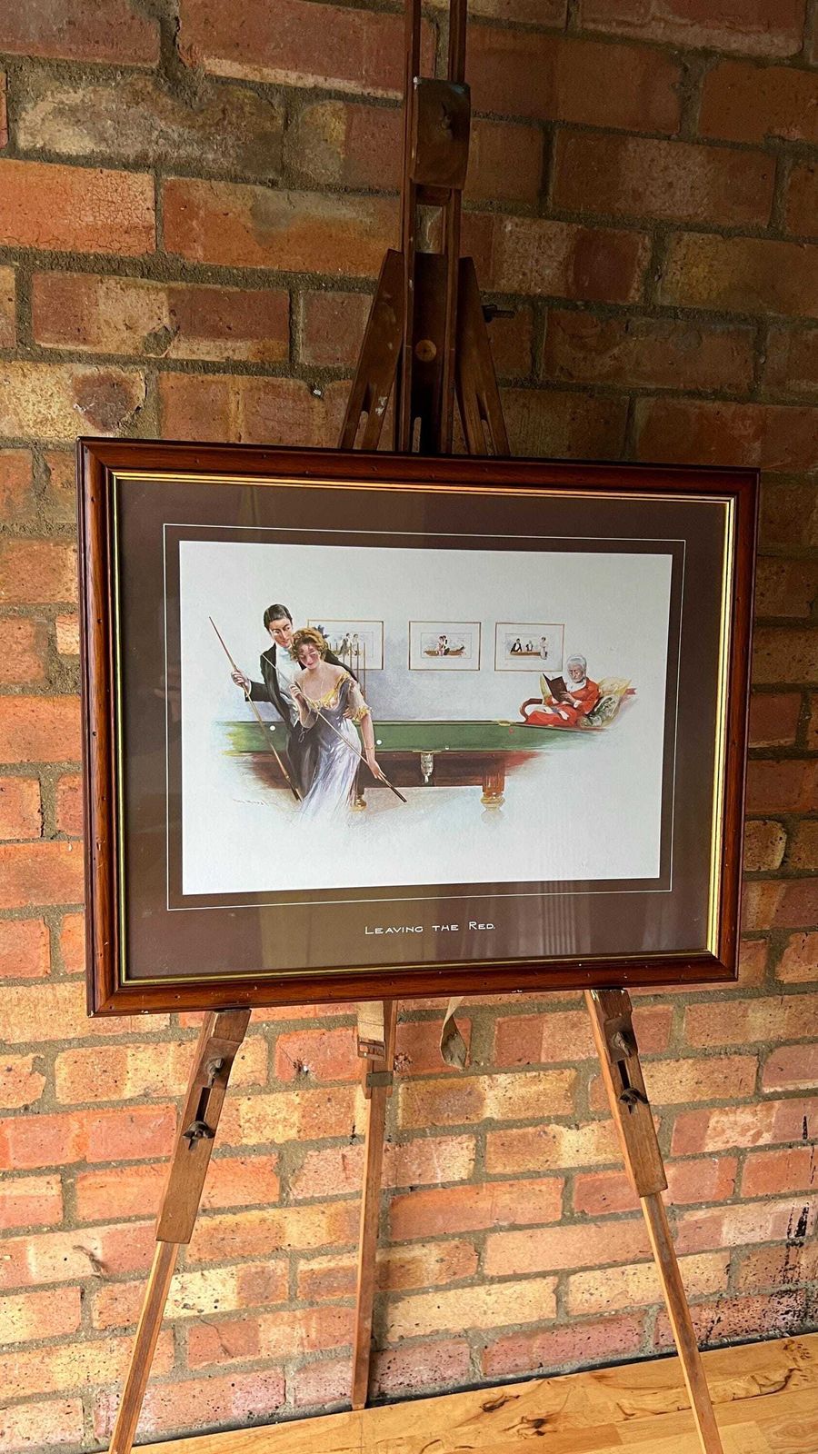 Framed Mid Century Reproduction After Hal Hurst – "Leaving The Red"