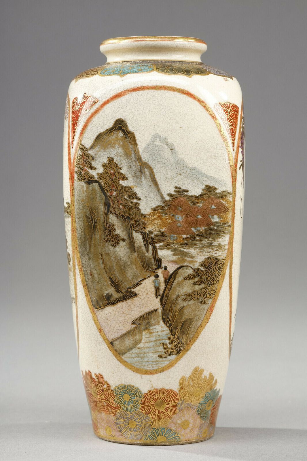 Small Satsuma Porcelain Vase From Japan, Meiji Period (1868 1912). photo Home Decor