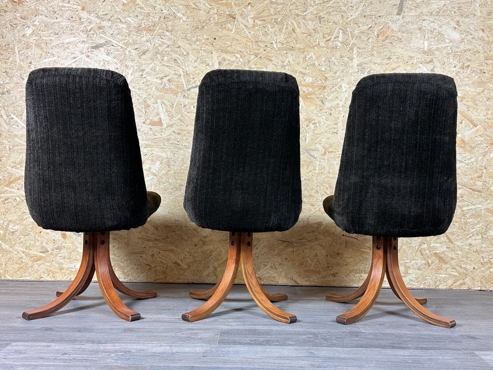 413.0 3x 60s 70s Chair Swivel Dining Chair Mid Century Danish Modern Design photo