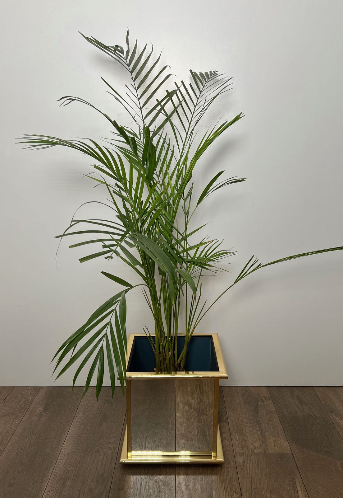 Mirrored And Gold Metal Planter