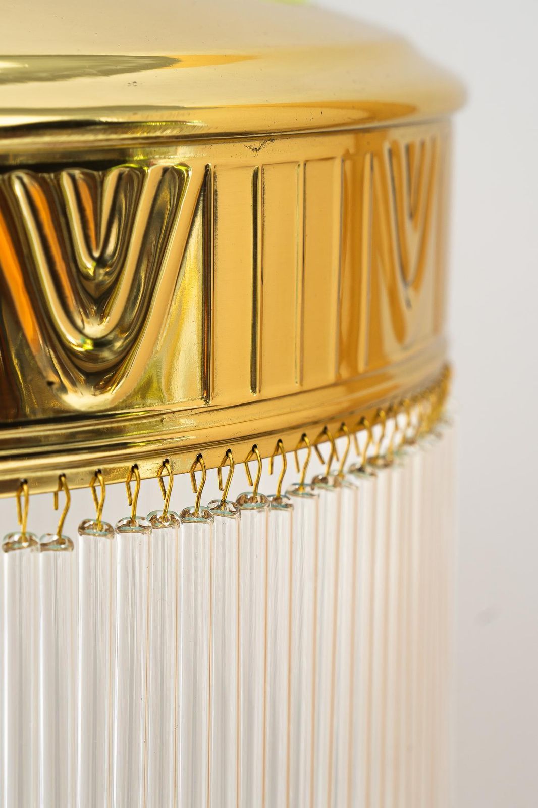 Very Big Art Deco Table Lamp With Opaline Glass And Glass Sticks Vienna 1920s photo vinterior