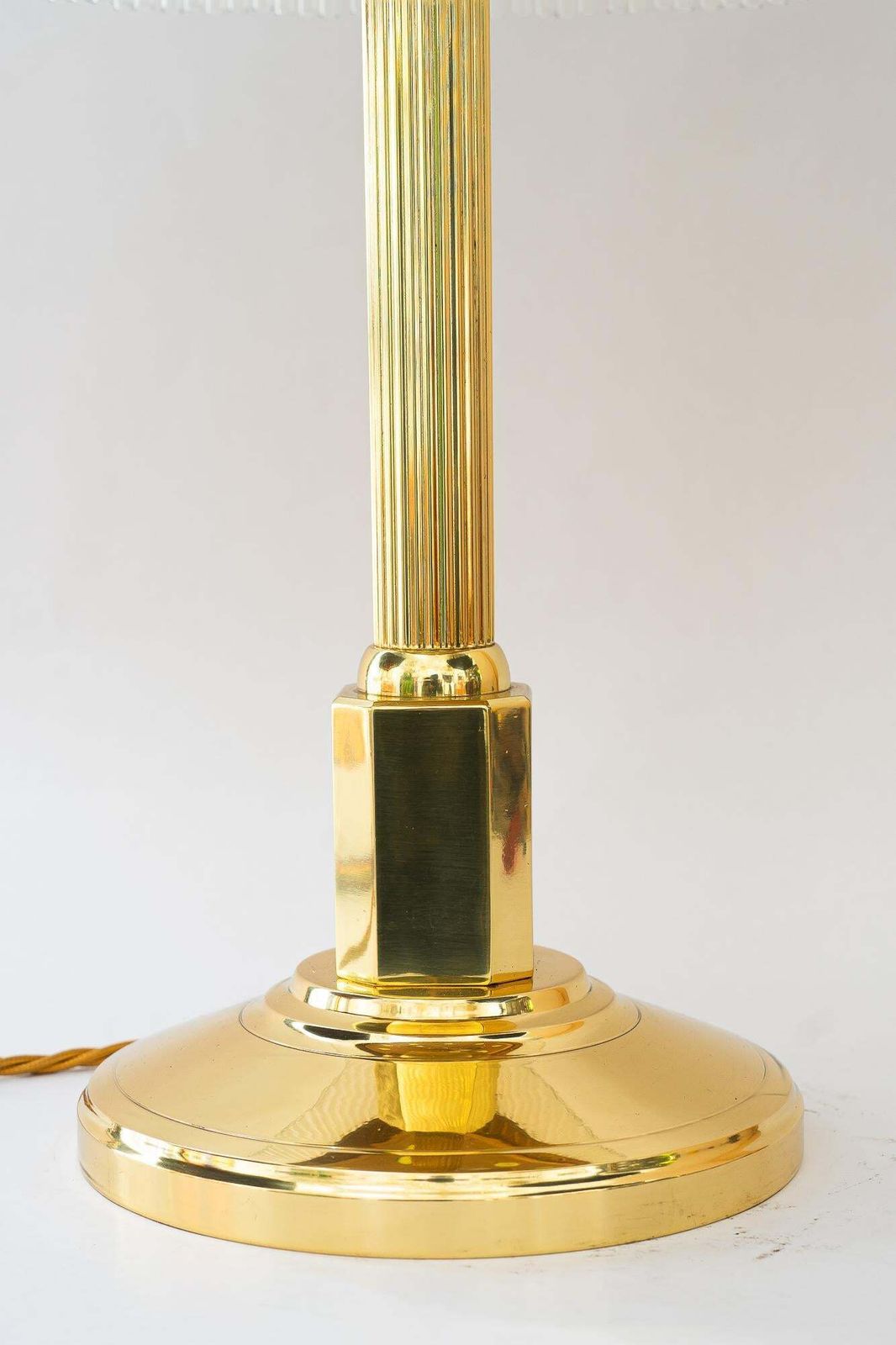 Very Big Art Deco Table Lamp With Opaline Glass And Glass Sticks Vienna 1920s photo buy