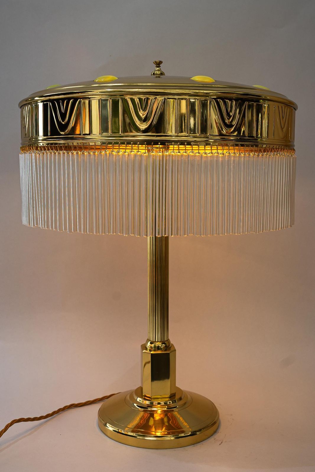 photo buy Very Big Art Deco Table Lamp With Opaline Glass And Glass Sticks Vienna 1920s