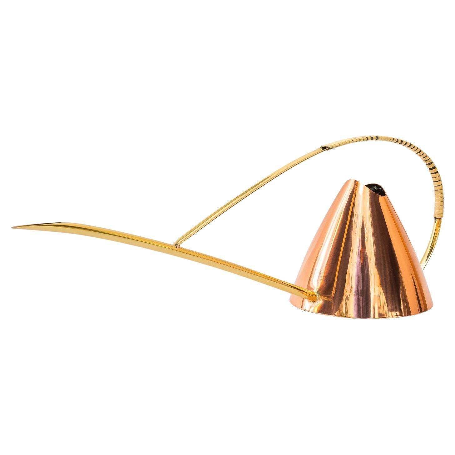 Copper And Brass Conbination Watering Can Vienna Around 1950s