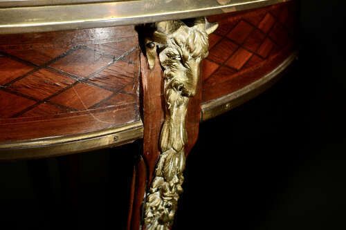 A 19th Century Gilt Bronze Mounted Louis XV Table On Hoof Feet photo Furniture