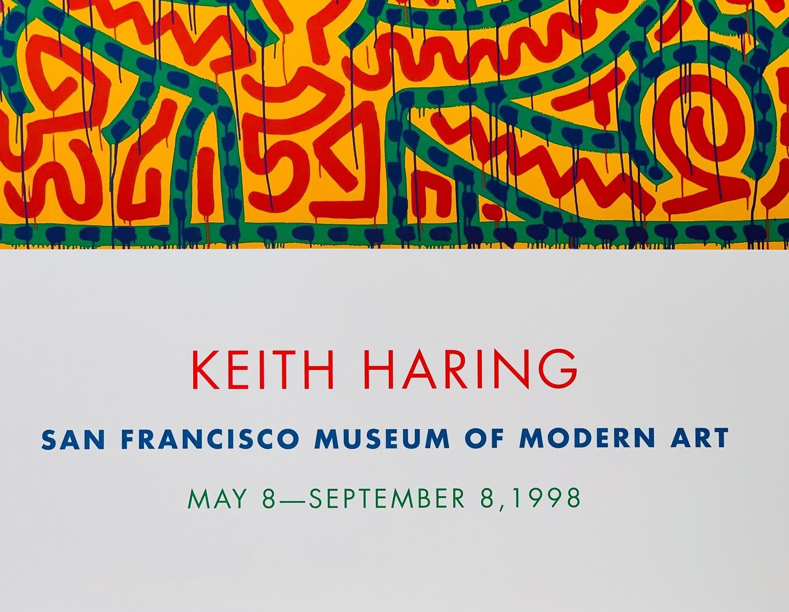 Keith Haring   San Francisco Museum Of Modern Art (1998)   Vintage Exhibition Poster photo furniture