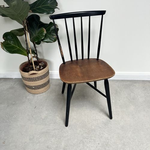 Vintage Mid Century Danish Dining Chair By Farstrup 1970s Teak And Ebonised