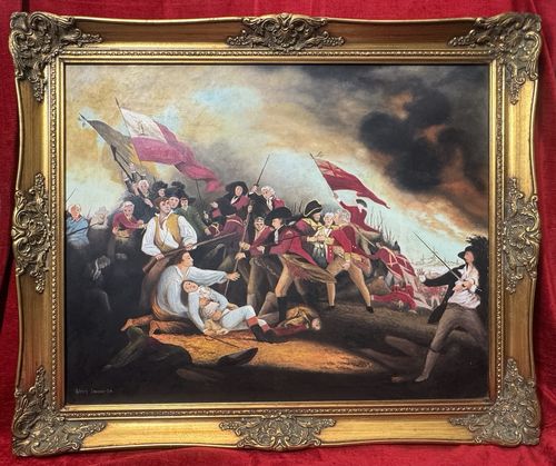 Historic After John Trumbull 'The Battle Of Bunker Hill' Artist Robert Lawson
