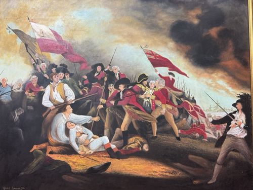Historic After John Trumbull 'The Battle Of Bunker Hill' Artist Robert Lawson photo for sale